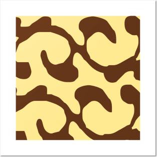 Abstract pattern beige swirl Posters and Art